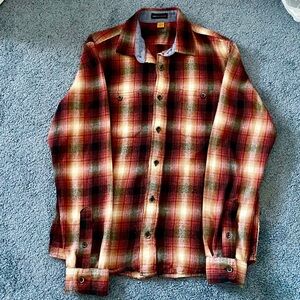 Tailor Vintage Luxe Performance Plaid Button Up Flannel Men’s Size Small